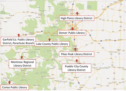 Project SPELL libraries are spread through out the diverse landscape of Colorado, serving different populations of low-income families.