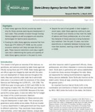 Research Brief No. 2: State Library Agency Service Trends: 1999–2008 Research Brief No. 2: State Library Agency Service Trends thumbnail