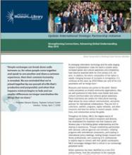 Cover of Strengthening Connections, Advancing Global Understanding: An Update on the International Strategic Partnership Initiative