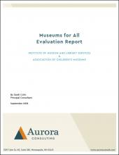Cover of Museums for All Evaluation Cover of Museums for All Evaluation