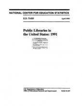 Cover of E.D. TAB: Public Libraries in the United States: 1991