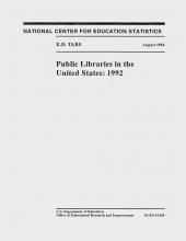 Cover of E.D. TAB: Public Libraries in the United States: 1992