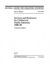 Cover of Services and Resources for Children in Public Libraries, 1988-89