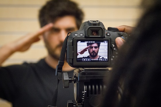 Man standing in front of camera