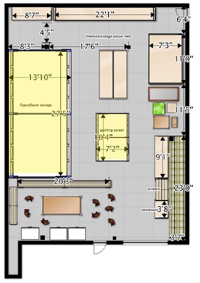 Scale layouts of reconfigured storage space