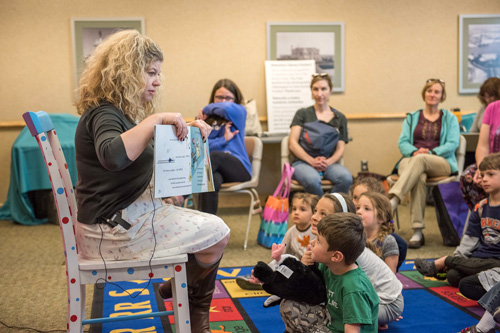 Author Marcie Colleen reading to children at Jefferson CO Library