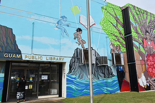 Guam Public Library System building exterior.