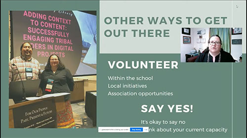 webinar slide of volunteer activities and projects.