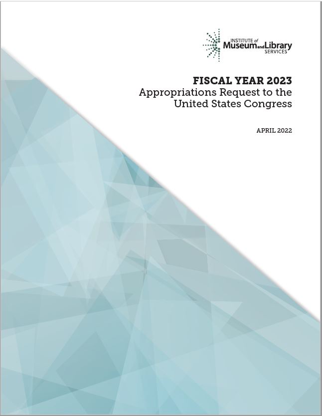 FY 2023 IMLS Congressional Justification publication cover.