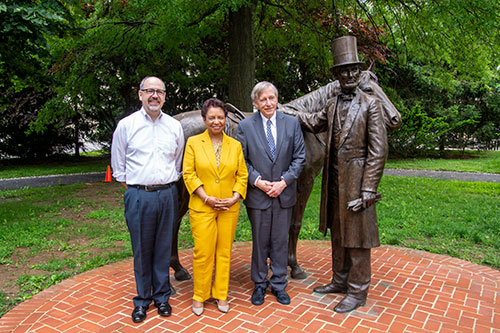 Michael Mason, Dr. Edna Medford, Crosby Kemper at President Lincoln’s Cottage in Washington, D.C.