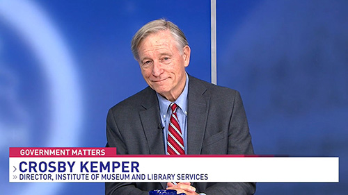 Screenshot of Crosby Kemper during the Government Matters November 3 video.