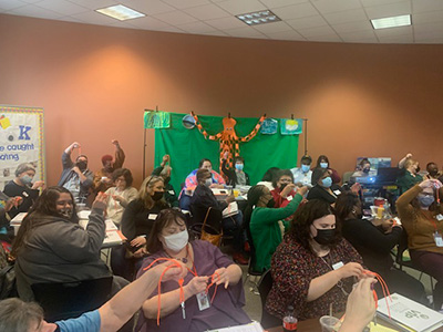 room full of library staff at a continuing education event