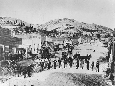 black and white historical photo of central Montana