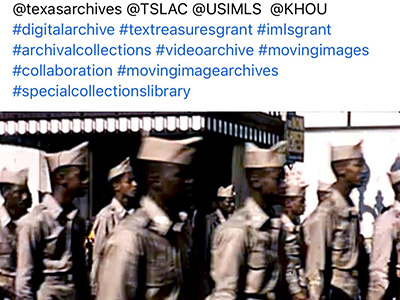 social media screen capture of film collections and images.