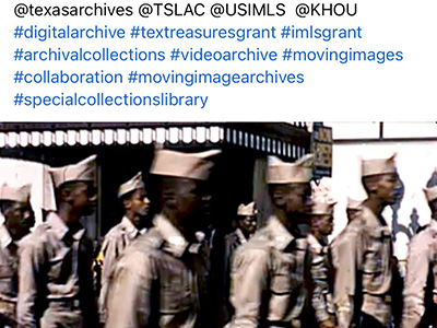 social media screen capture of film collections and images.