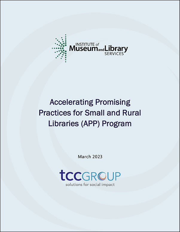 Accelerating Promising Practices for Small and Rural Libraries Program Evaluation cover.