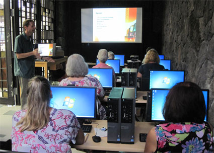 computer class in a Guam library