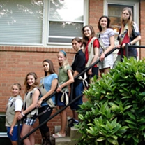 Left to right: Meredith, Jordan, Tess, Emily, Leila, Paige, Allison, and Lisa.
