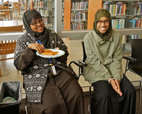 Hennepin County Library cultural liaison and volunteer ambassador at Library Welcome Event