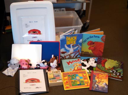 Sample launch kits, such as this one from Pueblo City-County Library District, are part of most of the participating libraries’ introductory packages to Project SPELL participants.