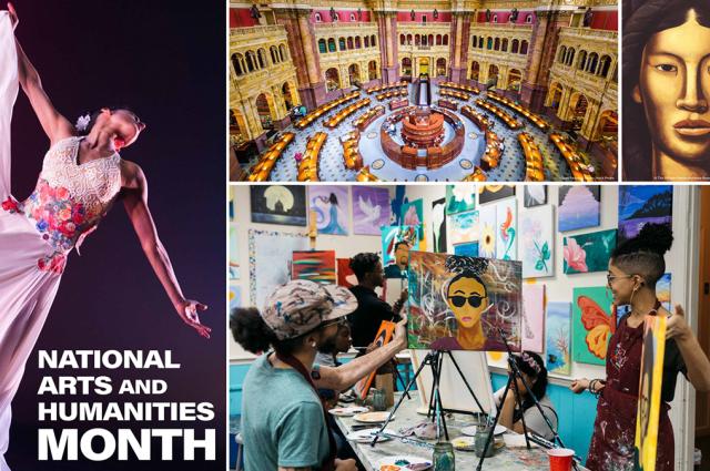 National Arts and Humanities Month 2022 web poster