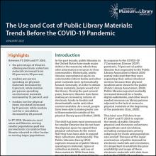 The Use and Cost of Public Library Materials: Trends Before the COVID ...