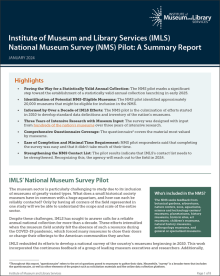 National Museum Survey (NMS) Pilot: A Summary Report cover