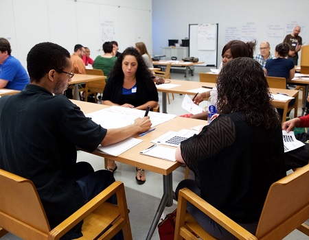 Group of staff at training workshop