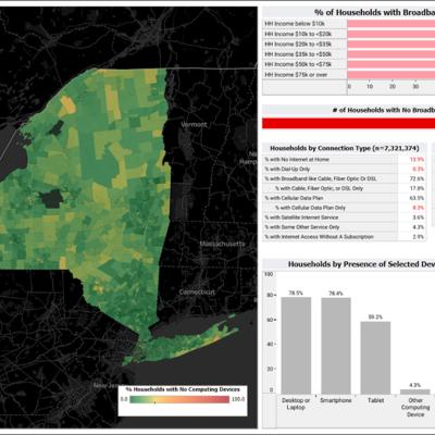 Screenshot displaying NYS Digital Equity Portal interface.